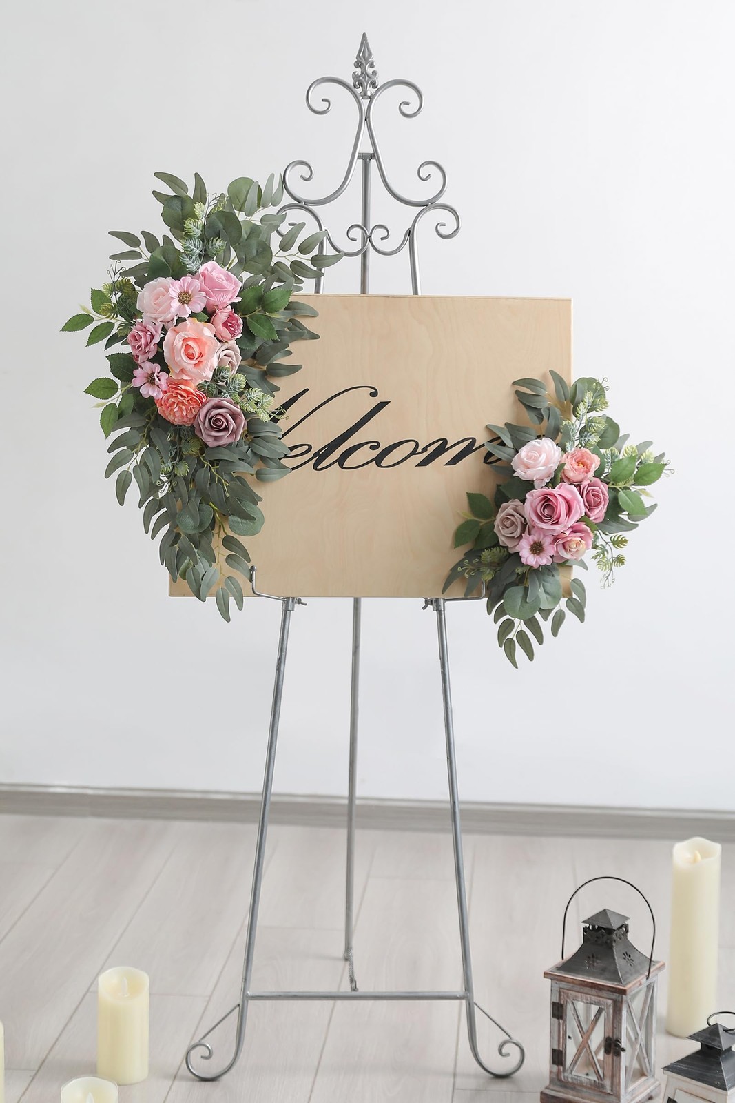 Dusty Pink Artificial Silk Fake Flowers Combo DIY Wedding Bridal Bouquets