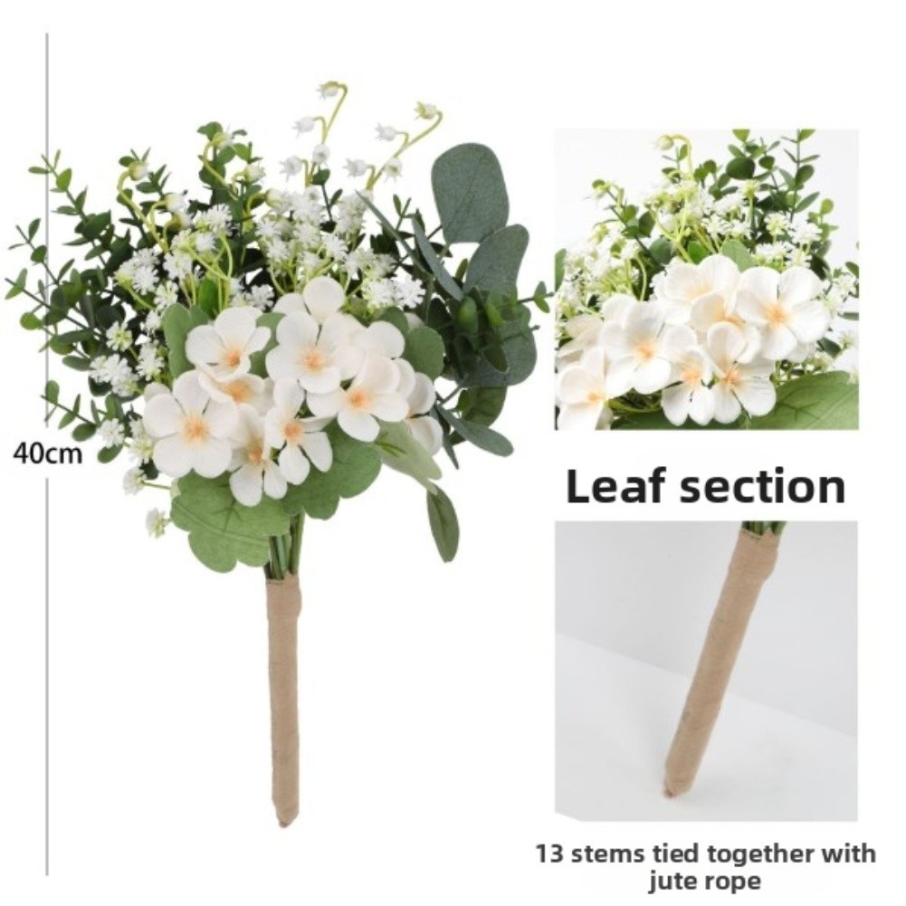 Artificial Eucalyptus Orchid Wedding Bouquet 40cm Faux Flower Decoration