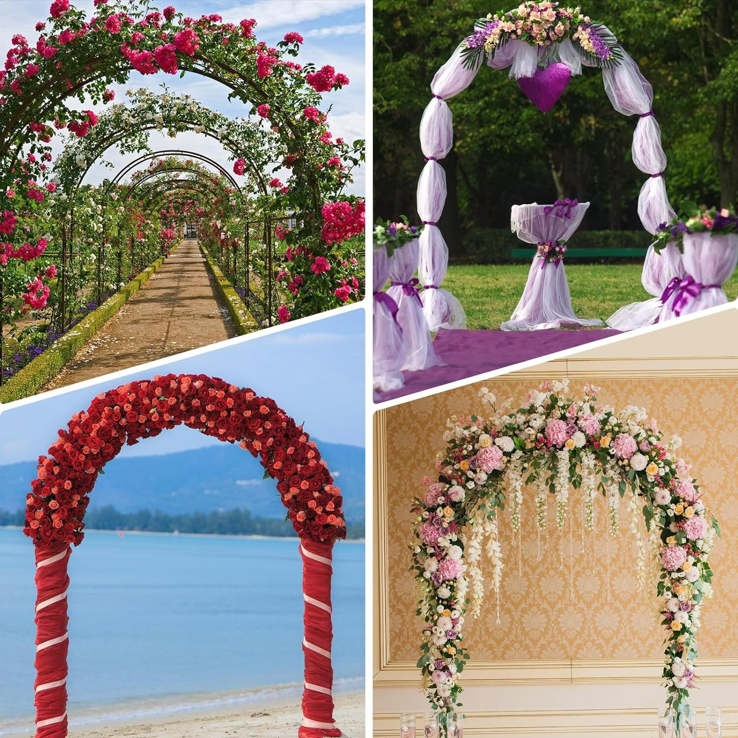 Thickened Anti-toppling Garden Arch, Wedding Arch garden decoration for flowers