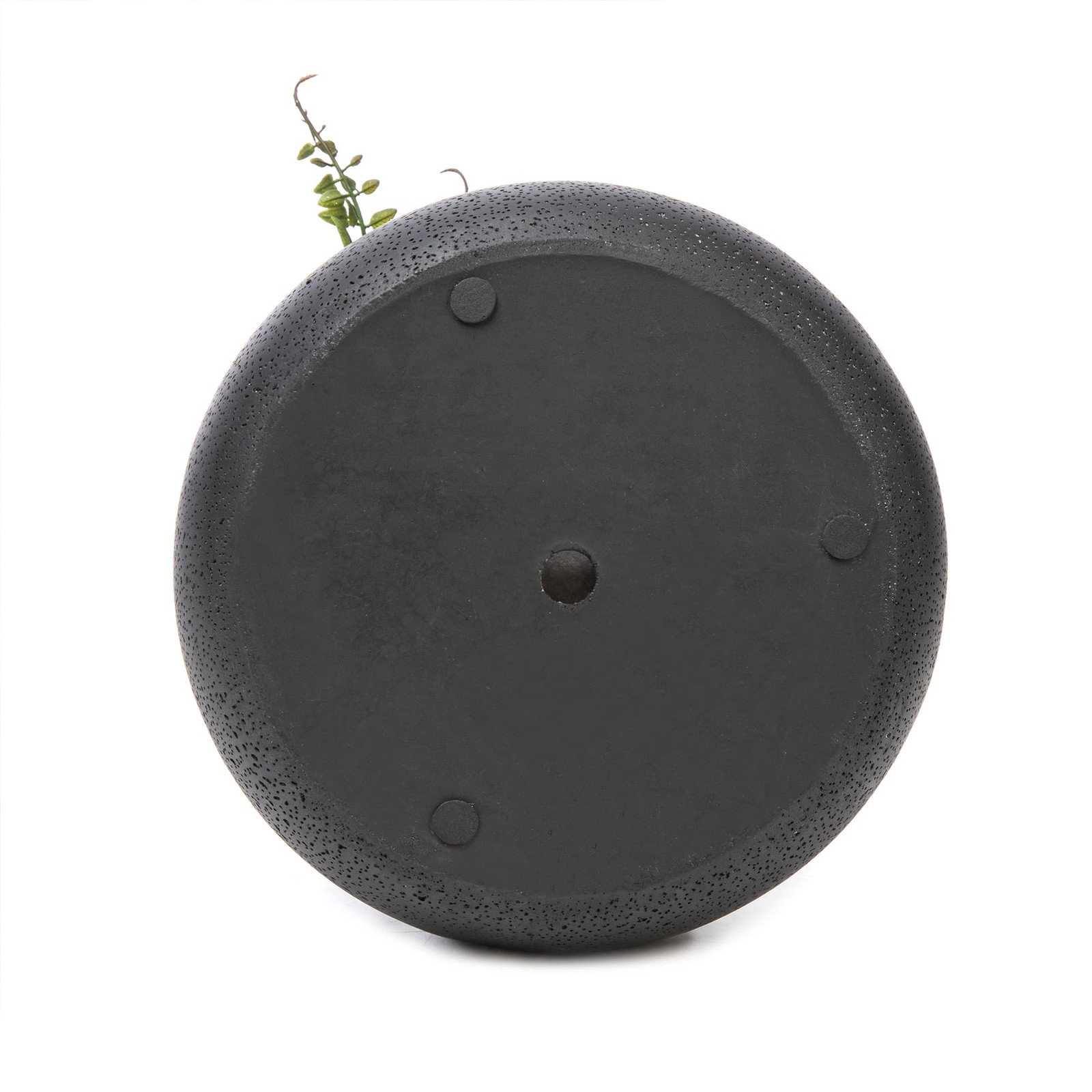 8 Inch Round Modern Artificial Succulent Plant Arrangement Black Planter