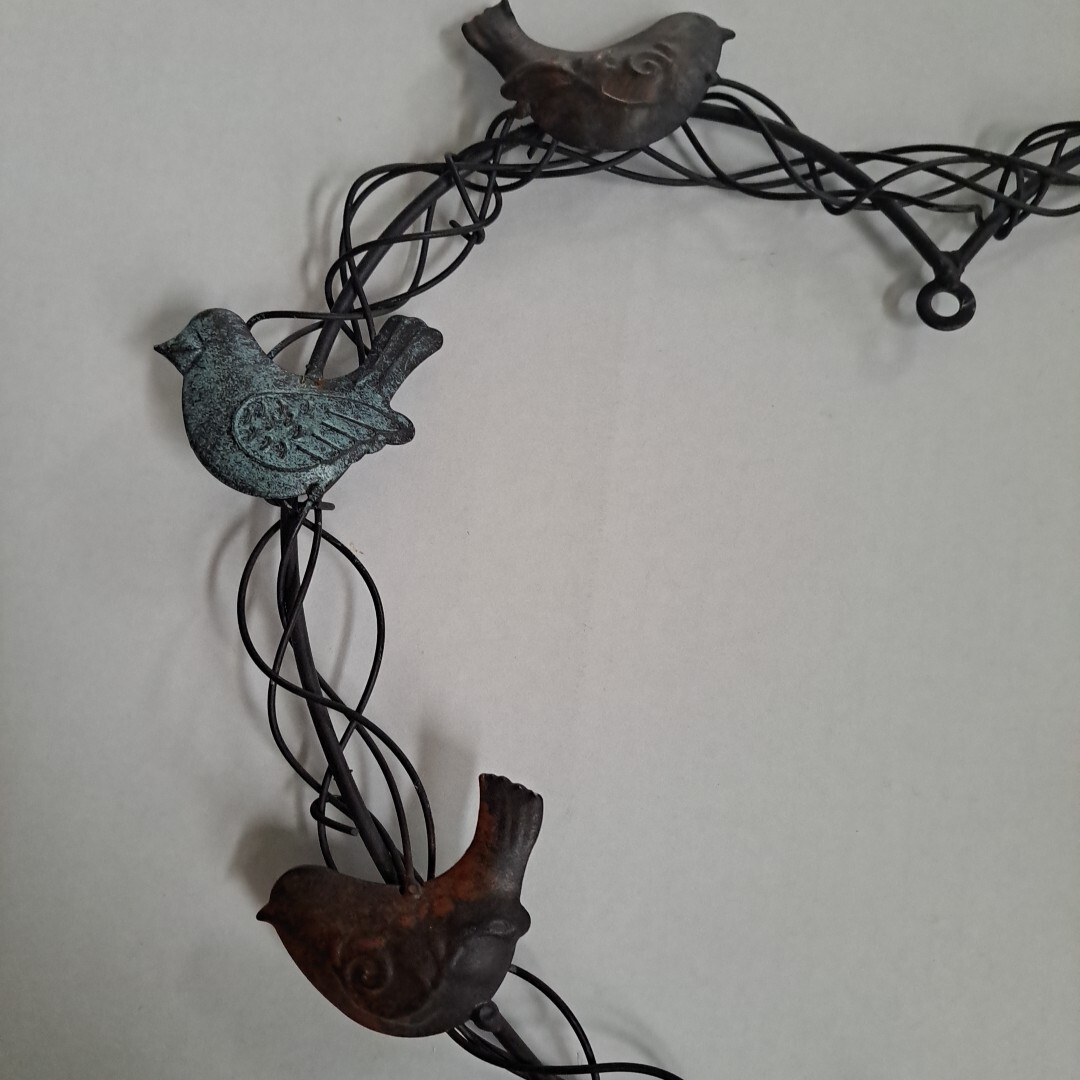 Wall Decor Heart Shaped Metal Wreath With Turquoise Birds Valentine’s Decor Gift