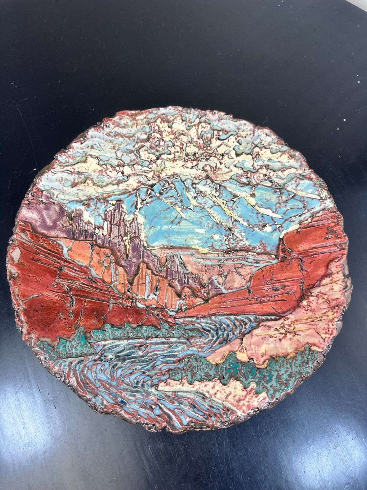 Handmade Wedding/Engagement Present Centerpiece Bowl Gift Nature Landscape Art
