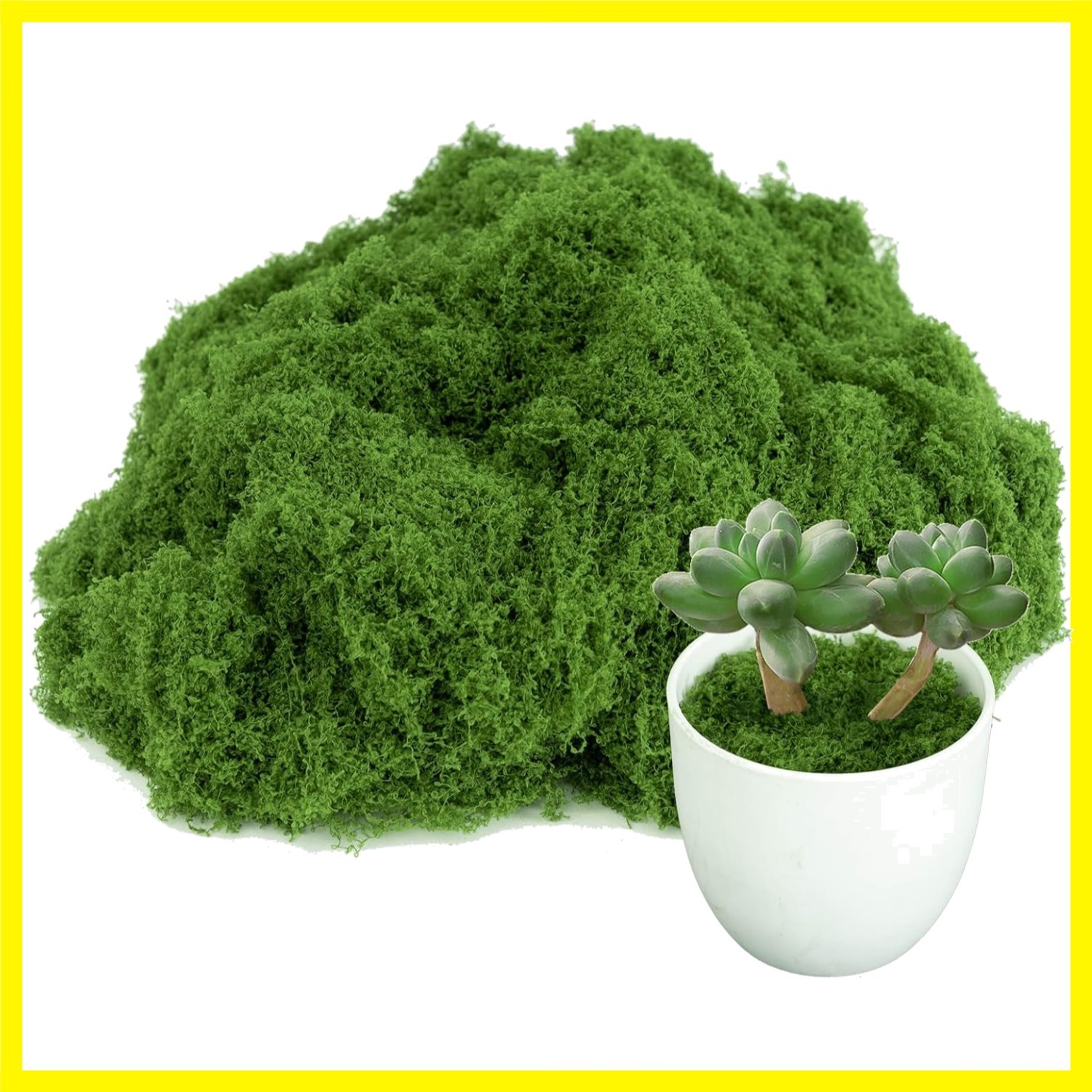 Fake Green Moss for Potted Plants,Artificial Moss for Crafts Indoor,DIY Table…