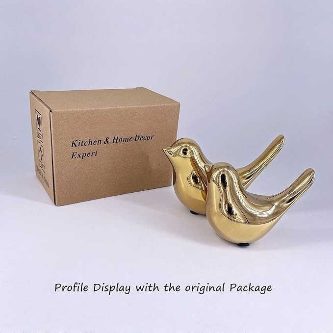 Estatuillas de pájaros dorados decoración moderna hogar sala dormitorio oficina