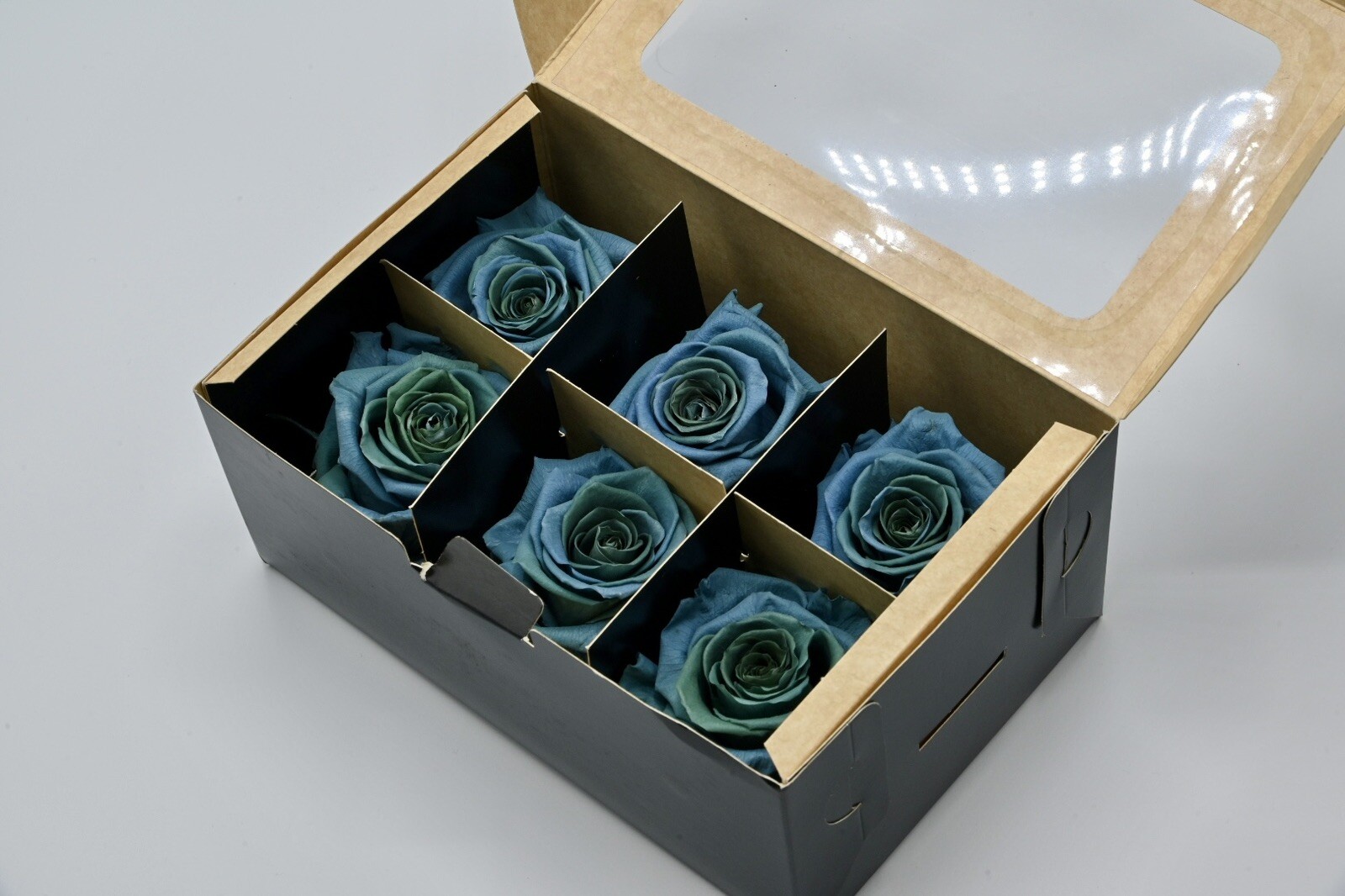 Ecuadorian Preserved Roses Head (package of 6) multiple colors