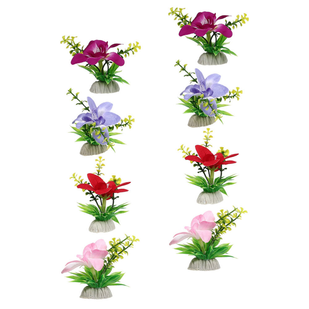 8PCS Delicate Sushi Flowers Decor Flower Decors Desktop Sushi Plate Decors