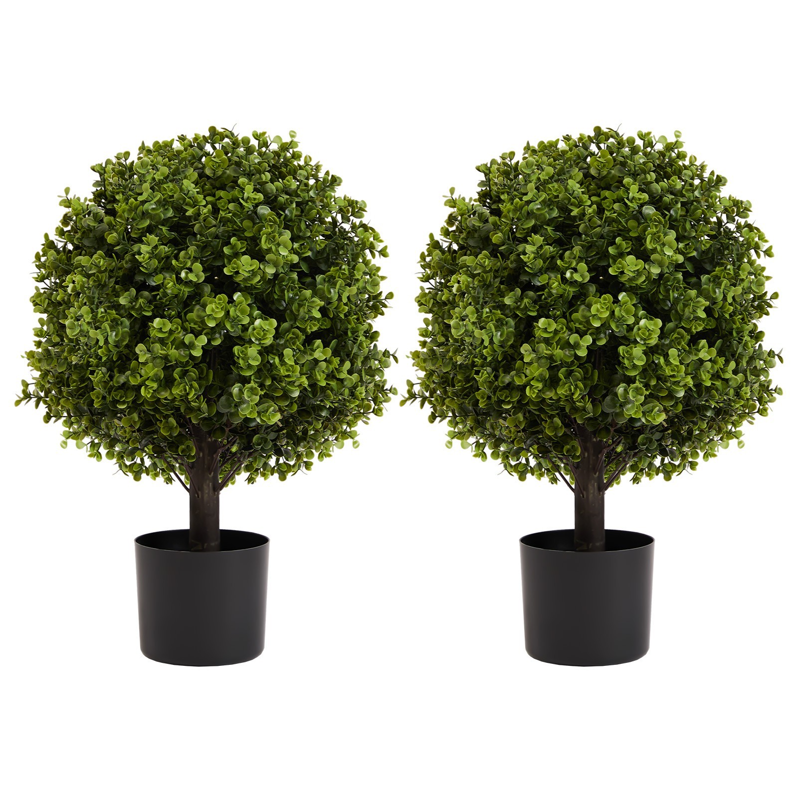 22in Boxwood Ball Shaped Artificial Topiary Shrubs Tree in Pot for Home and Gard