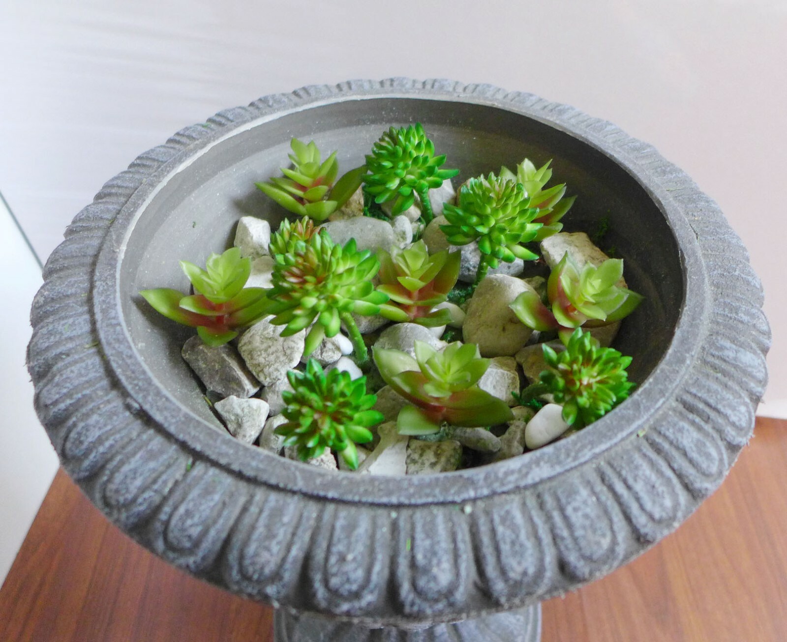 Artificial Plants Miniature Succulents Autumn Green Lotus Stone 12 Pcs (M23)