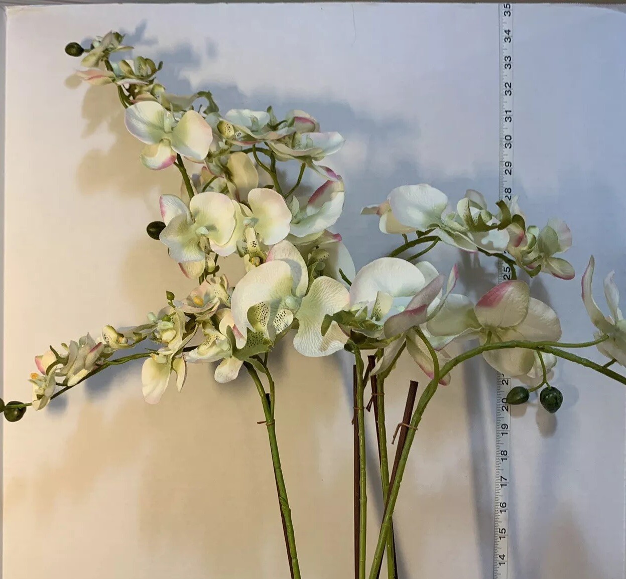 Faux White Butterfly Orchids in Planter