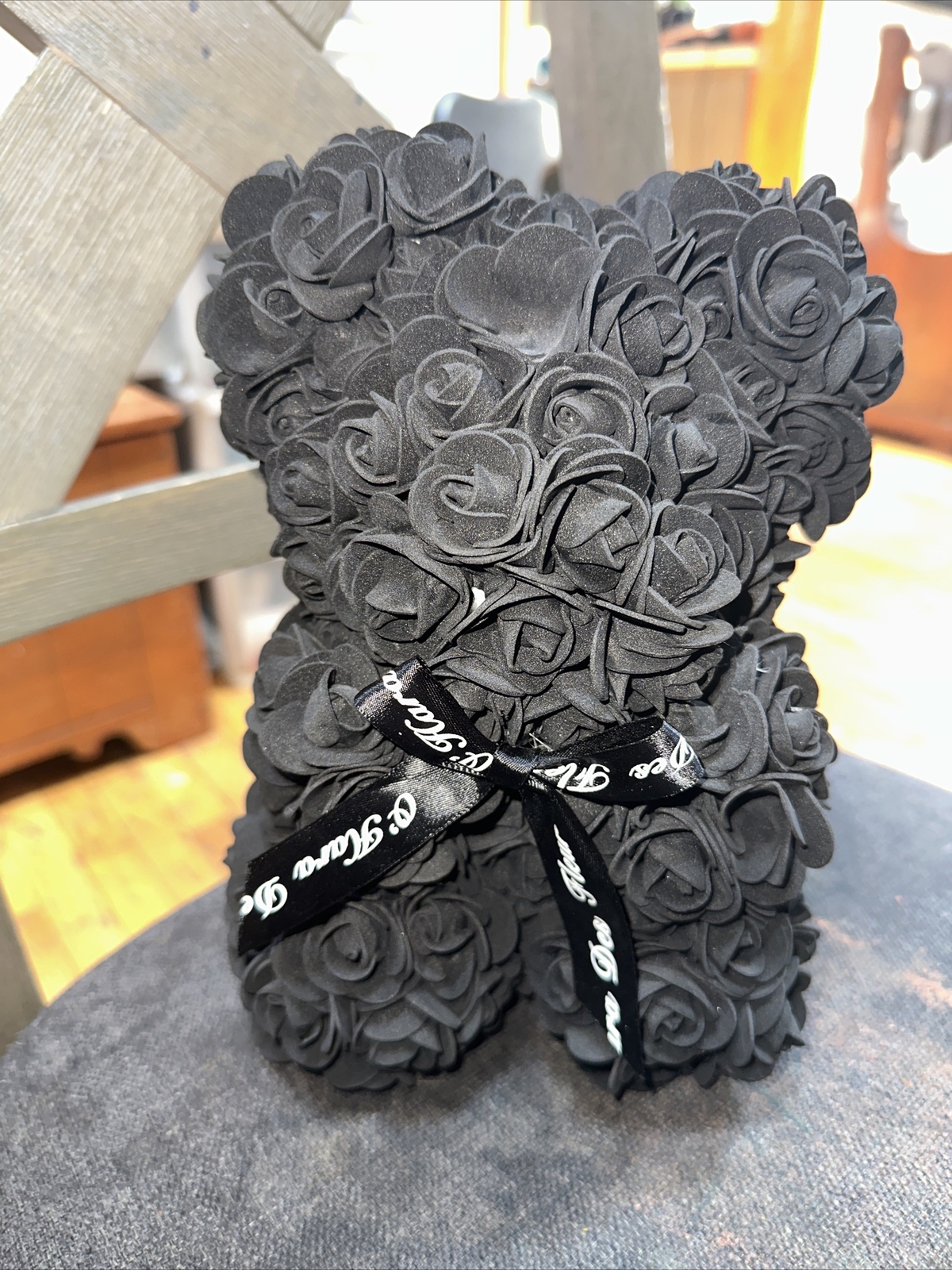 Valentine’s Day Birthday Gift Rose Bear Eternal Flower Teddy Bear black