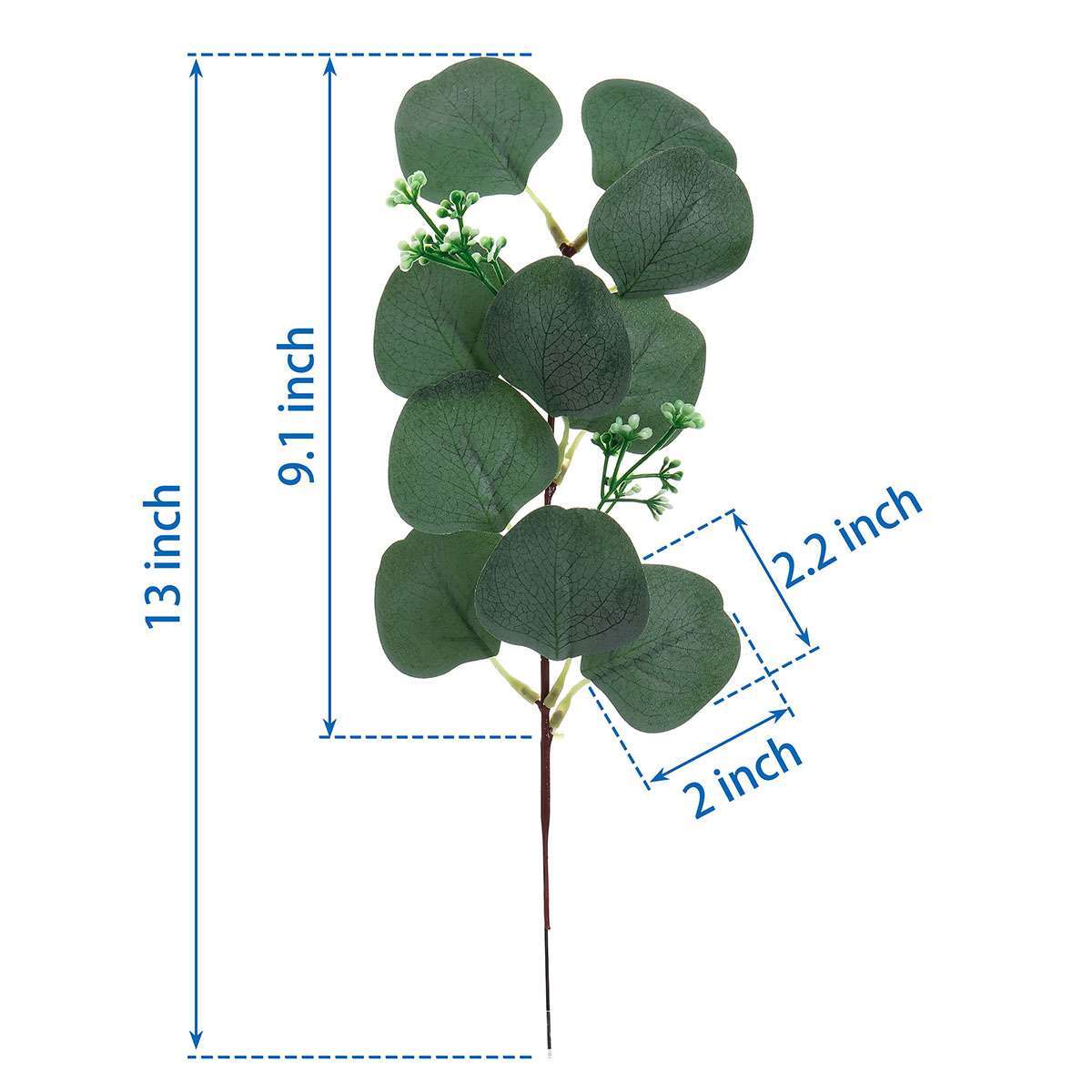 10/20 Artificial Eucalyptus Leaves Stems Garland Wreath Wedding Plant Home Decor