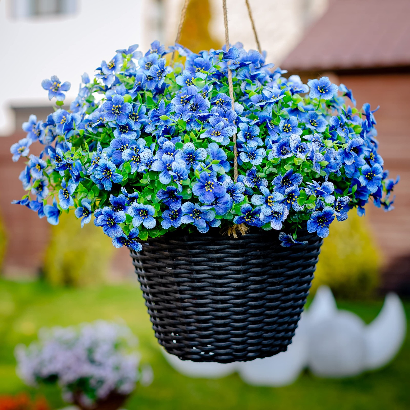 Artificial Flowers for Outdoors Fake Plants – 16 Bundles Faux Outside Greener…