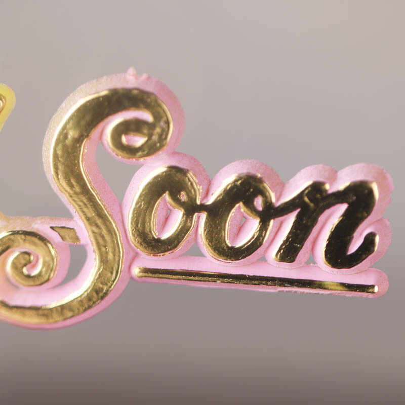 12 Assorted Color Script Style Get Well Soon Acrylic Picks for Topping Cake