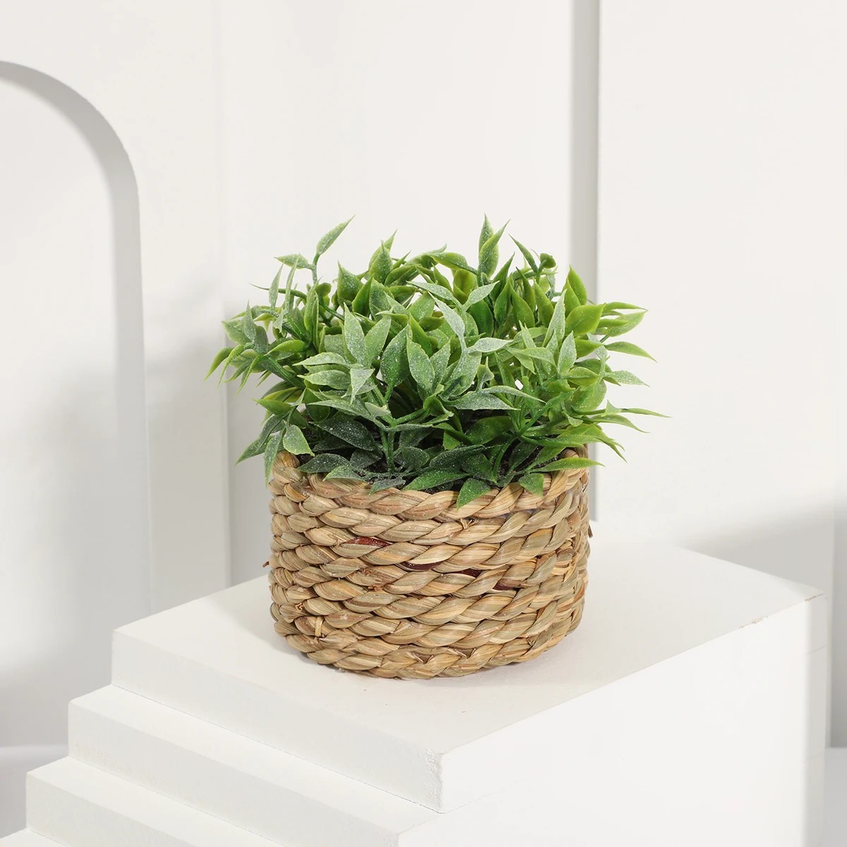 1pc Artificial Eucalyptus Grass Small Potted Plant 11cm Home Decor – NEW