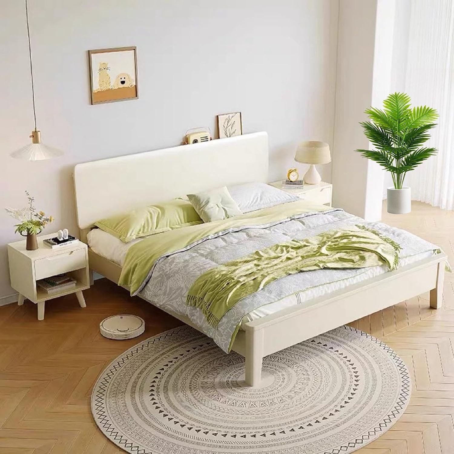 Artificial Areca Palm Plant Fake Tropical Tree Faux Plants in Pot for Indoor