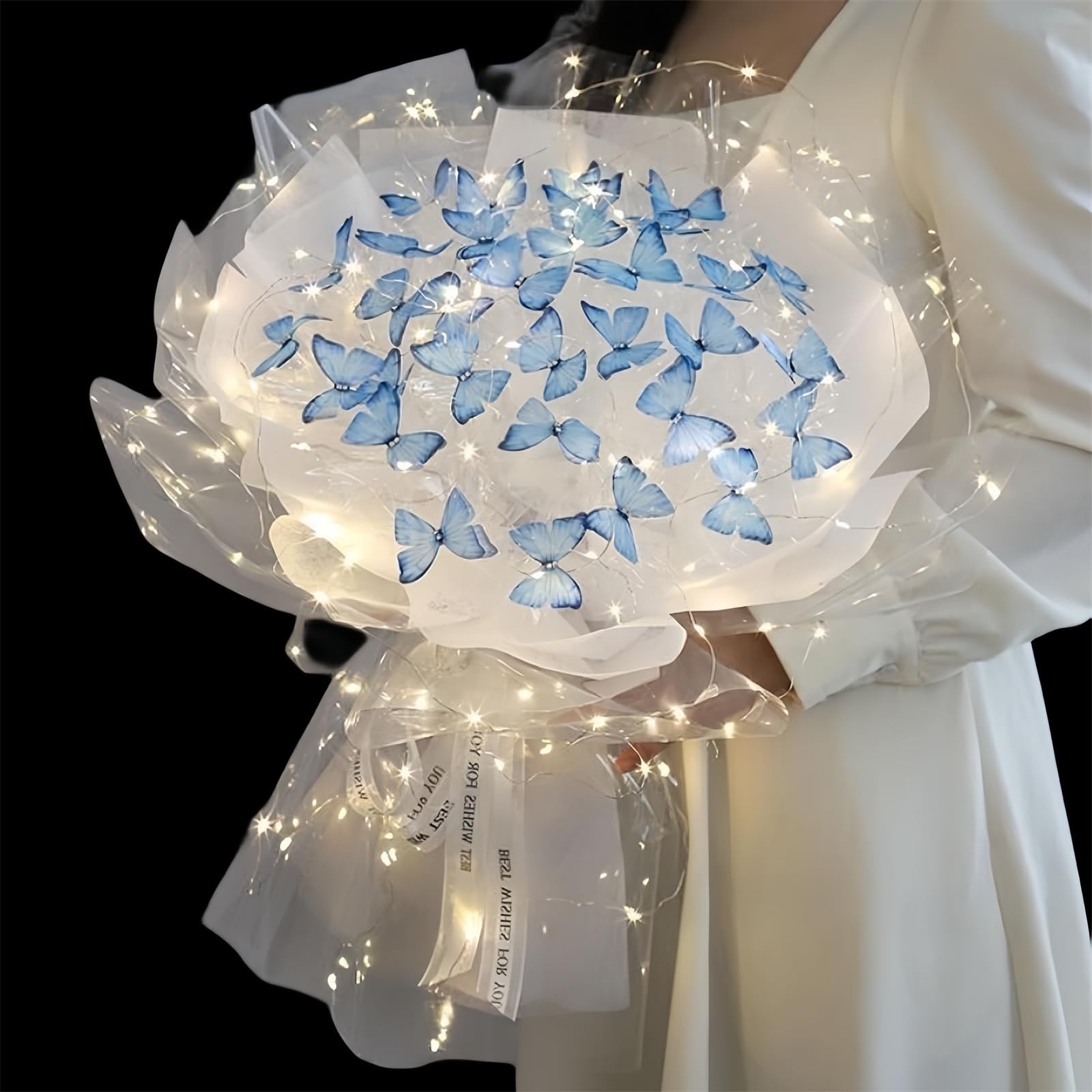 Artificial Flowers, DIY Flower Art Craft Kit, 33 Pcs Butterfly Flower Bouquet…