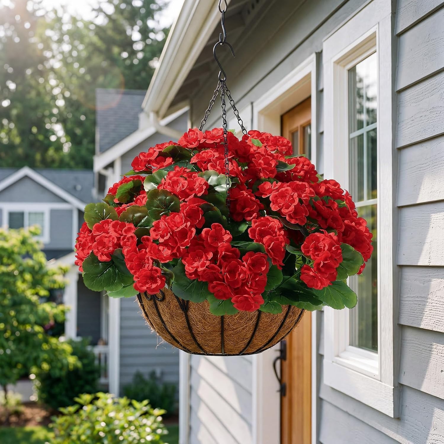 Charming 8 Bundles of Faux Geraniums – Indoor & Outdoor Spring Decor Must-Have