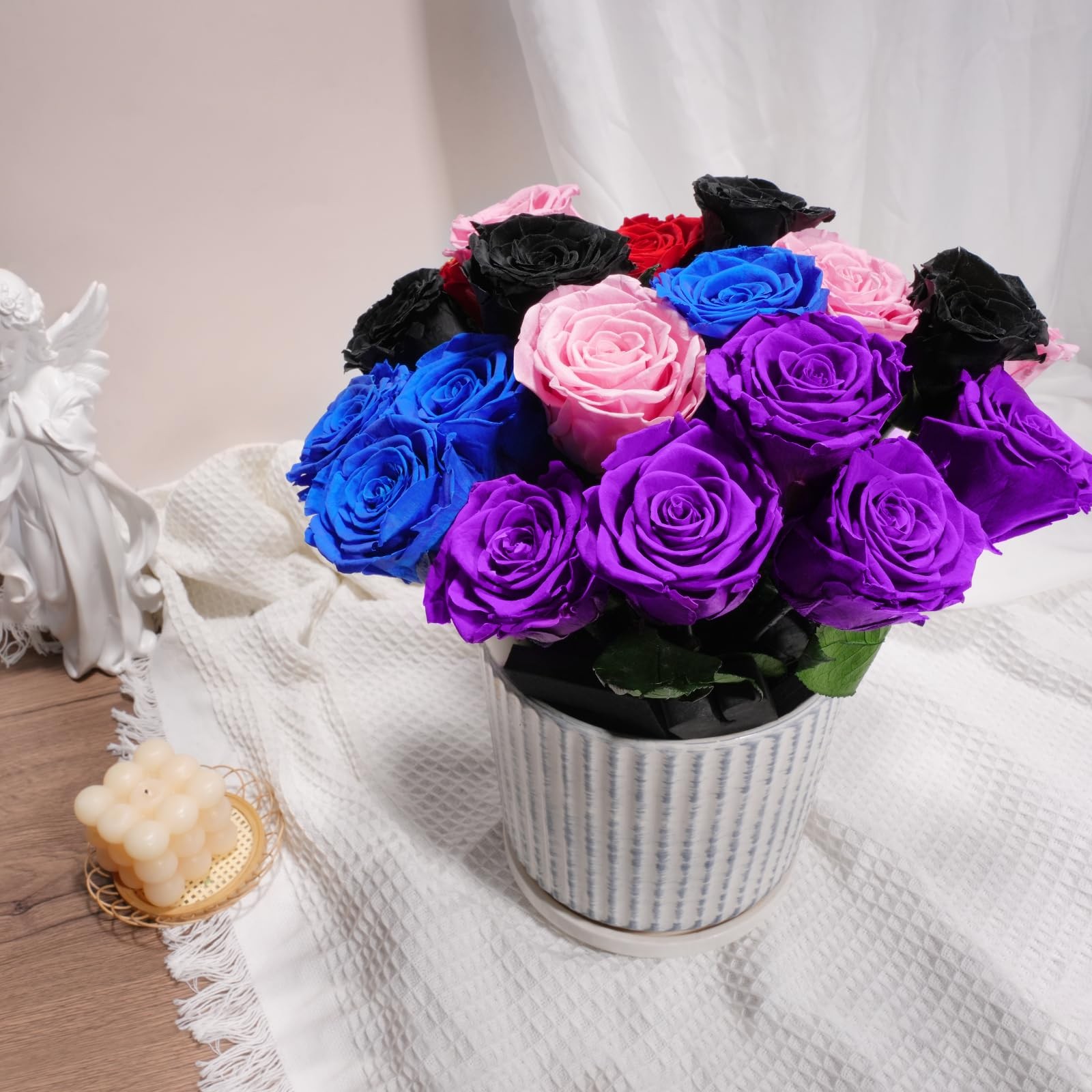 1 PCS Preserved Flowers Rose for Mom Grandma Birthday Valentine’s Day