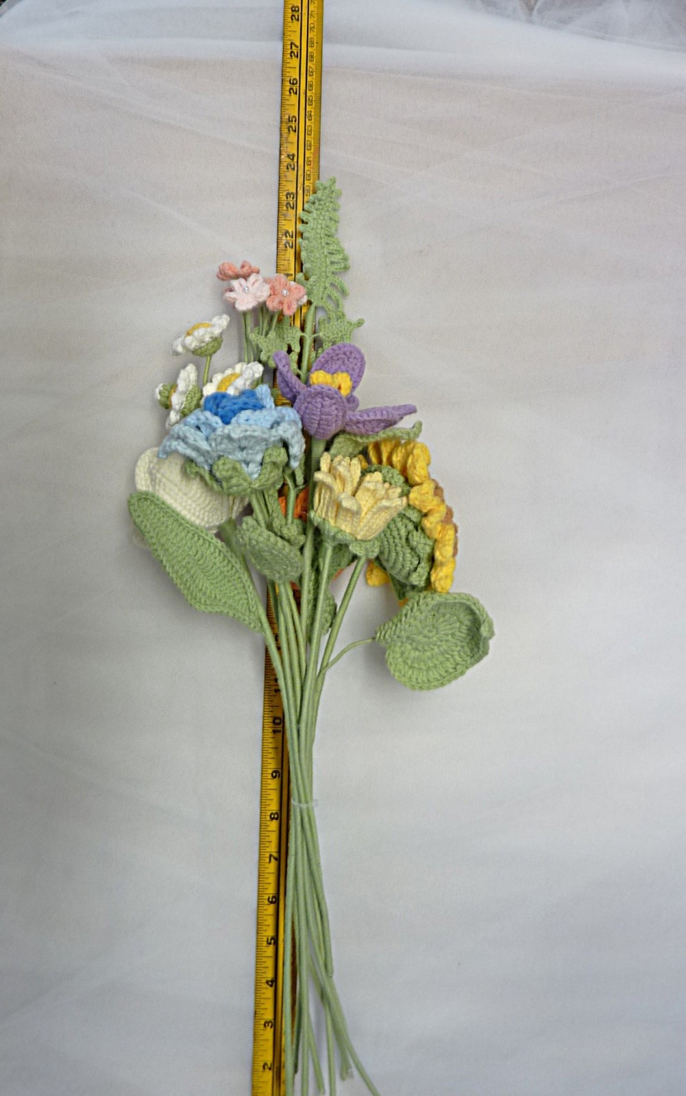 Bouquet “Mixed Flowers” – Handmade Cotton and Cotton-Blend Crochet Flowers