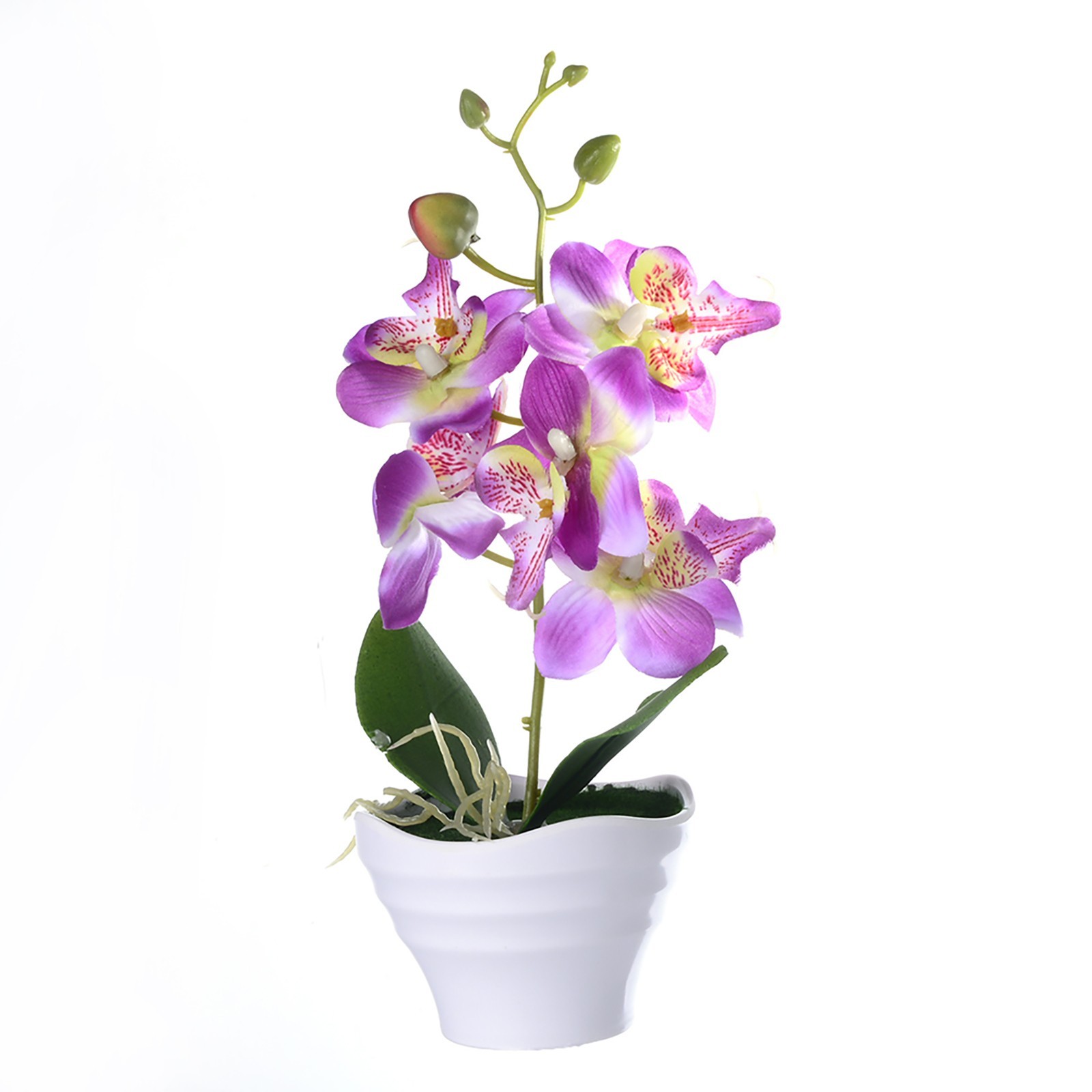 Artificial Butterfly Orchid Flower Plants In Pot Fake Home Wedding Party Decor