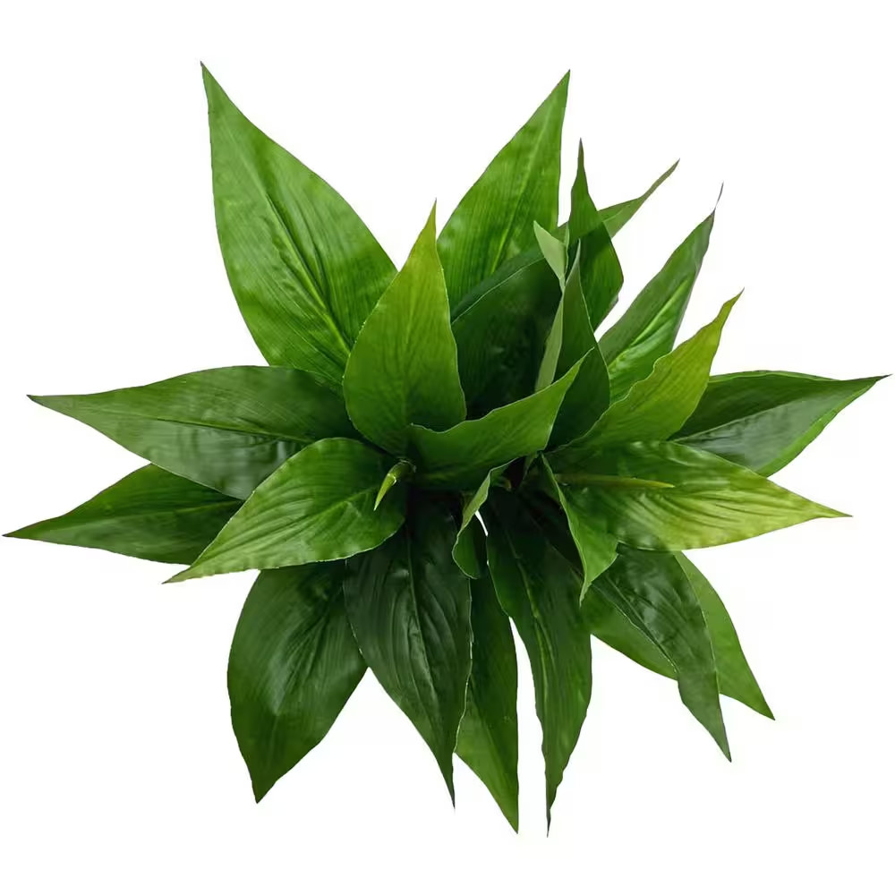 1 In. Green Artificial Shrub Indoor/Outdoor Agave Plant Faux Grass Decorative Bu