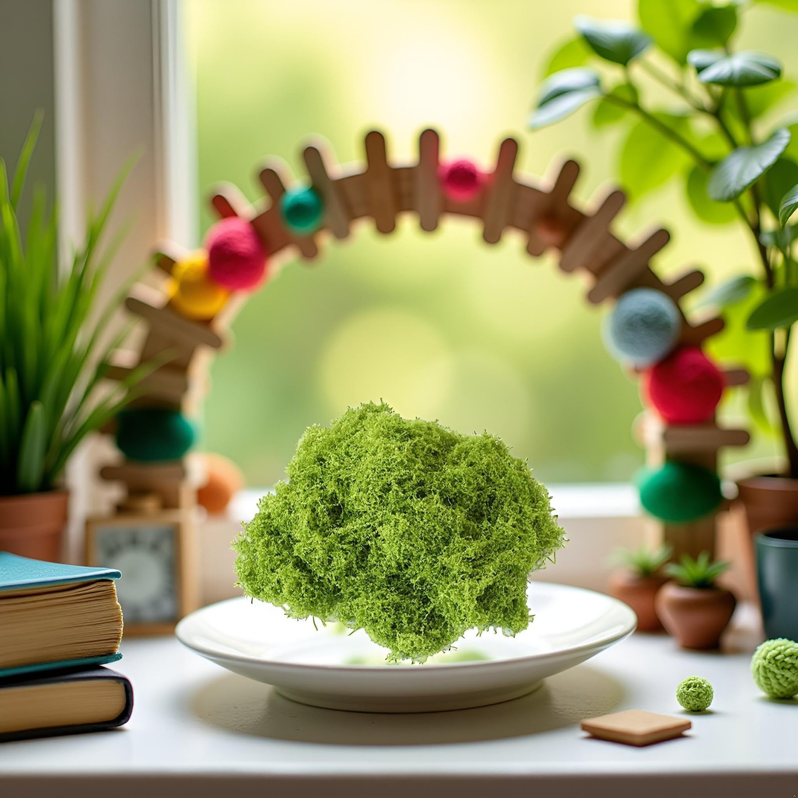 Green Fake Moss,Plastic Artificial Moss,Realistic Looking Faux,Preserved for …