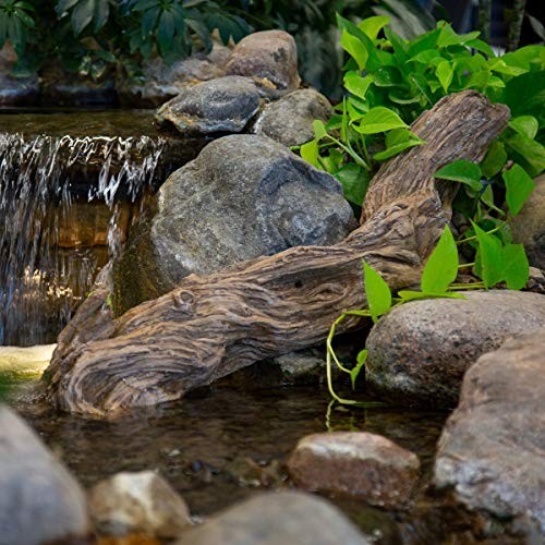 Faux Driftwood Decorative Accent for Pond, Landscape & Garden – 30 Inch Natural