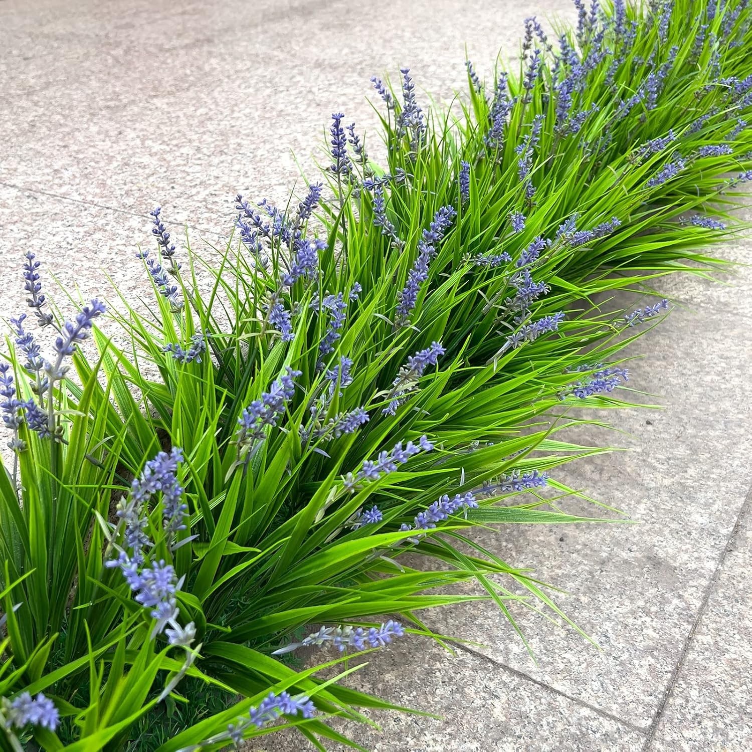 Zero Maintenance Artificial Monkey Grass with Flowers – 12 Bundles for Any Space