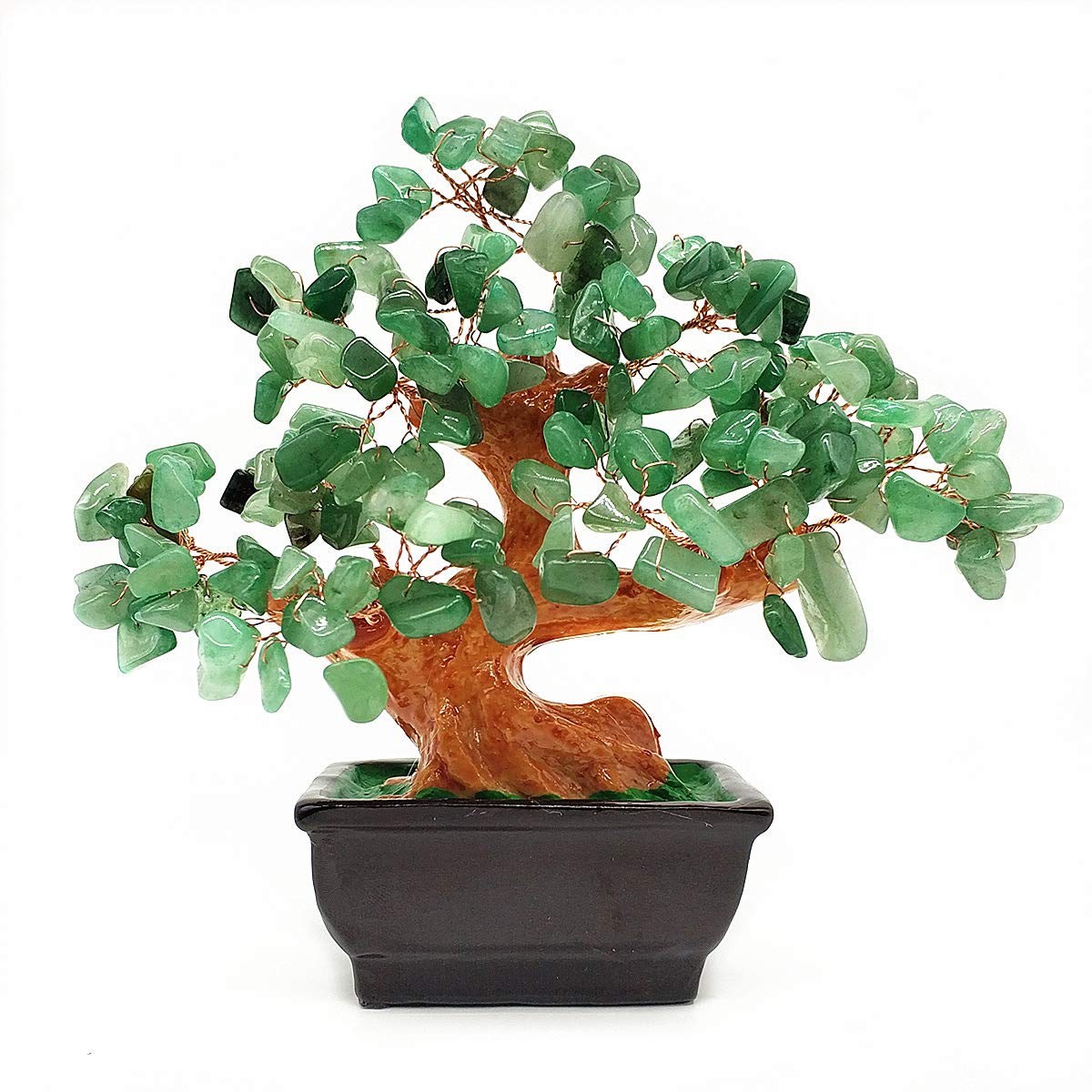 Feng Shui Quartz Crystal Money Tree Bonsai Style Decoration for Luck and Weal…