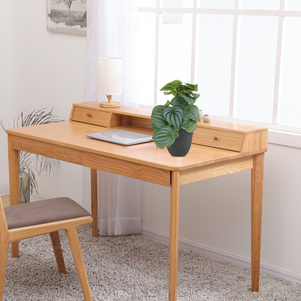 Compact Artificial Plant Faux Watermelon Leaves for Desk Decor
