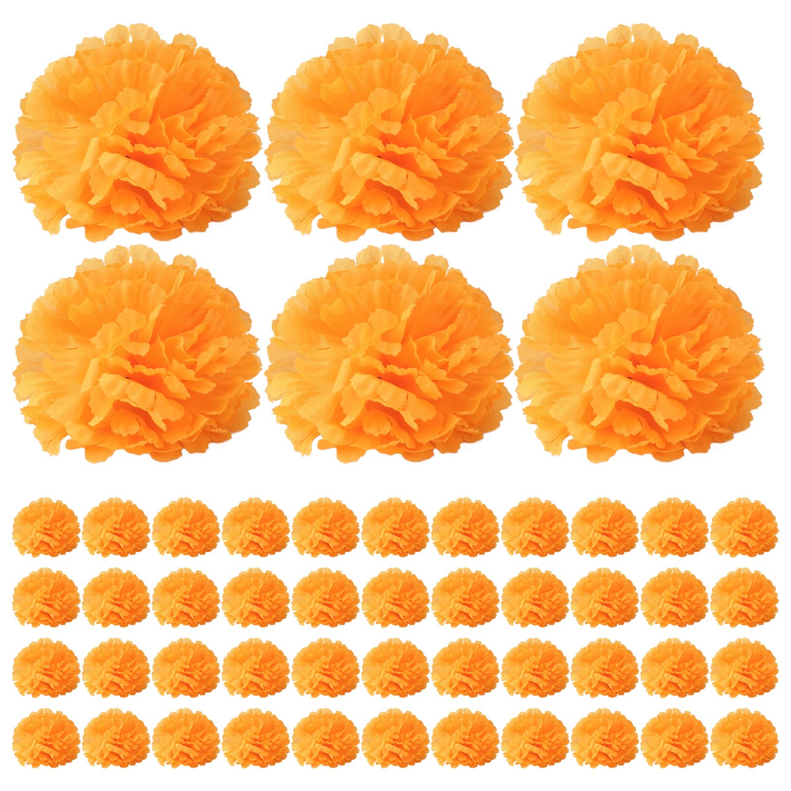 3.9inch Marigold Flowers Artificial Day of the Dead Flower 50Pcs Fake4628