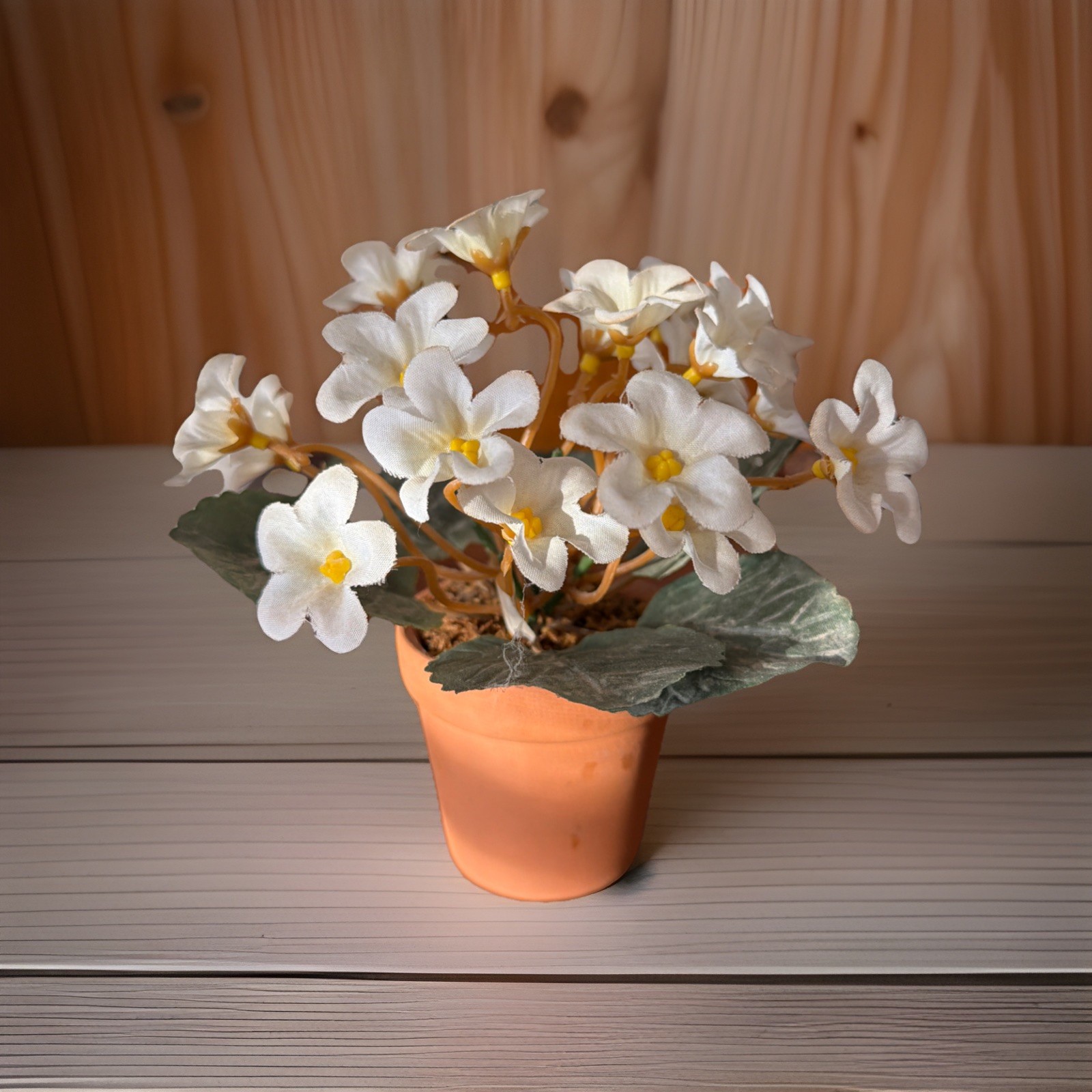 Artificial Daisy Flowers (White, Pink, Violet) in Clay Pot all 3 sets included