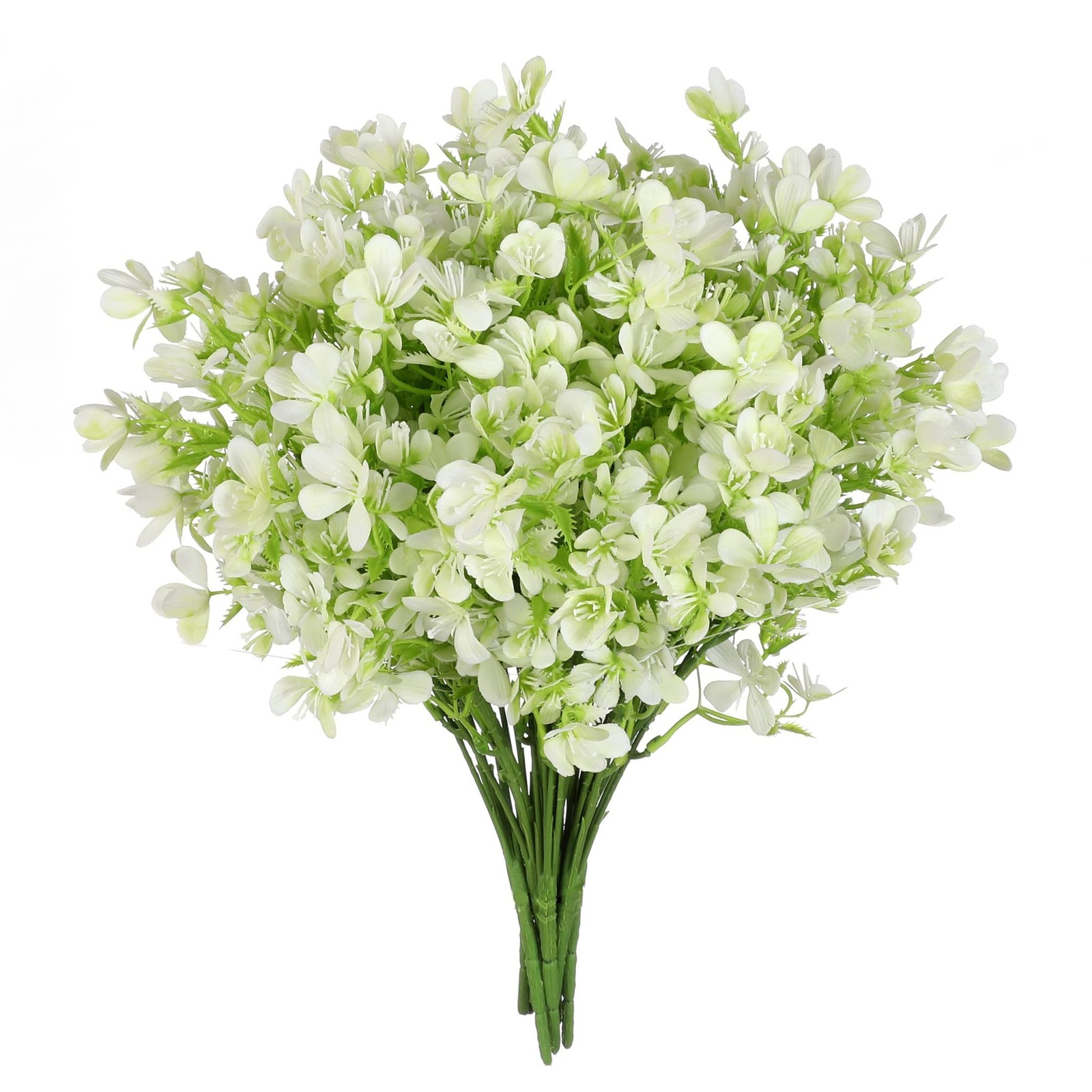 White Plastic Flowers Artificial Bouquets Faux Wildflowers Real-Touch Plants …