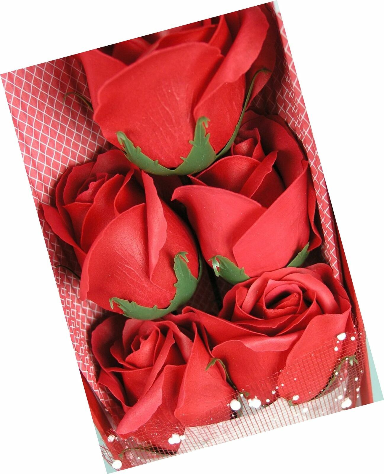 VALENTINE’S DAY GIFT. Set of 5 Red Rose Bouquet in a Box !!US SELLER !!
