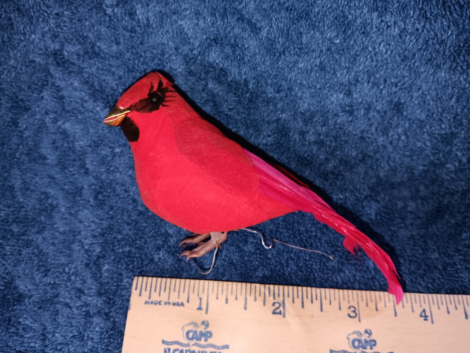 Wired Artificial 9 Red Cardinal Birds 1 Brown Mix Arrangement Decorations Arts