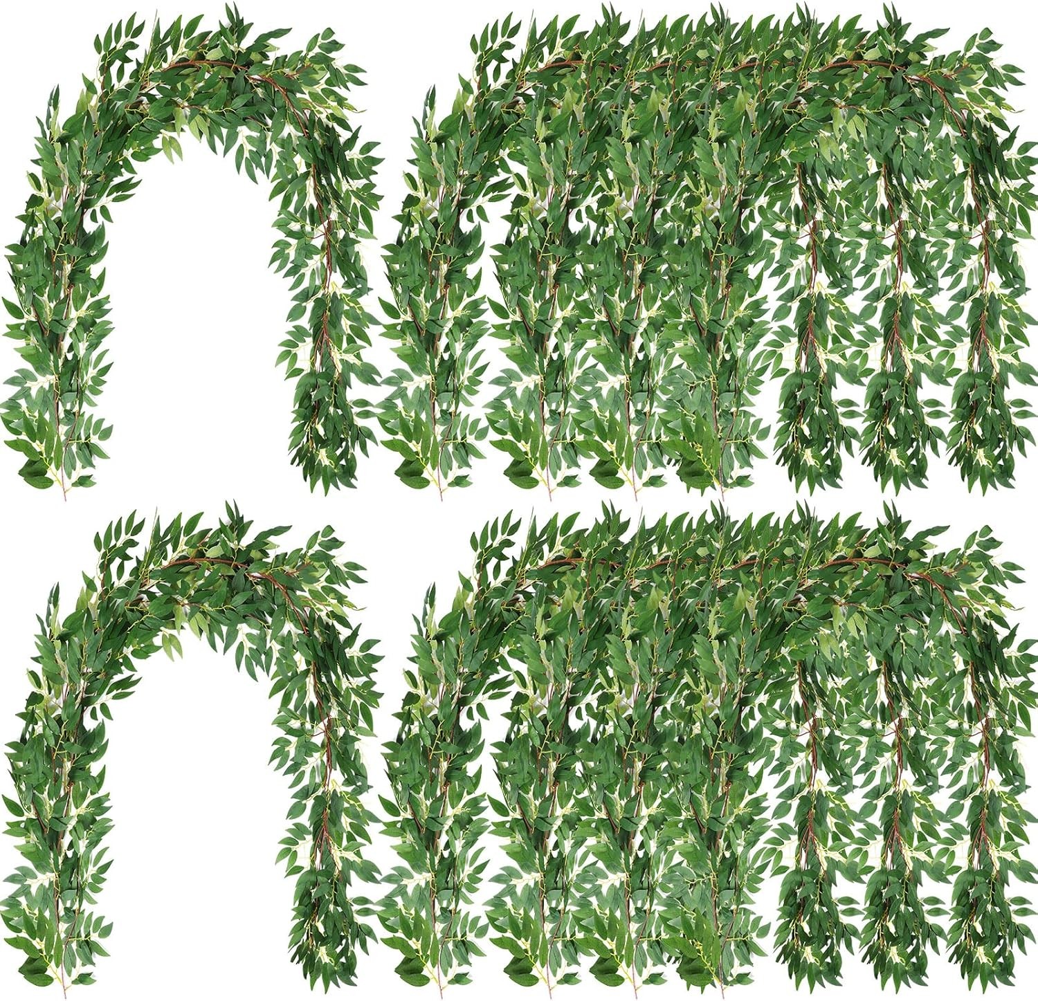 135ft Artificial Faux Greenery Garland Willow Leaves Vines Hanging Willow Vines