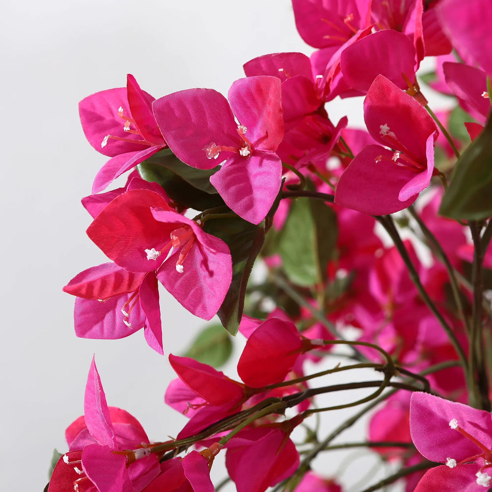 5 Feet Artificial Bougainvillea Flowers Tree in Black Plastic Pot, Indoor Plants