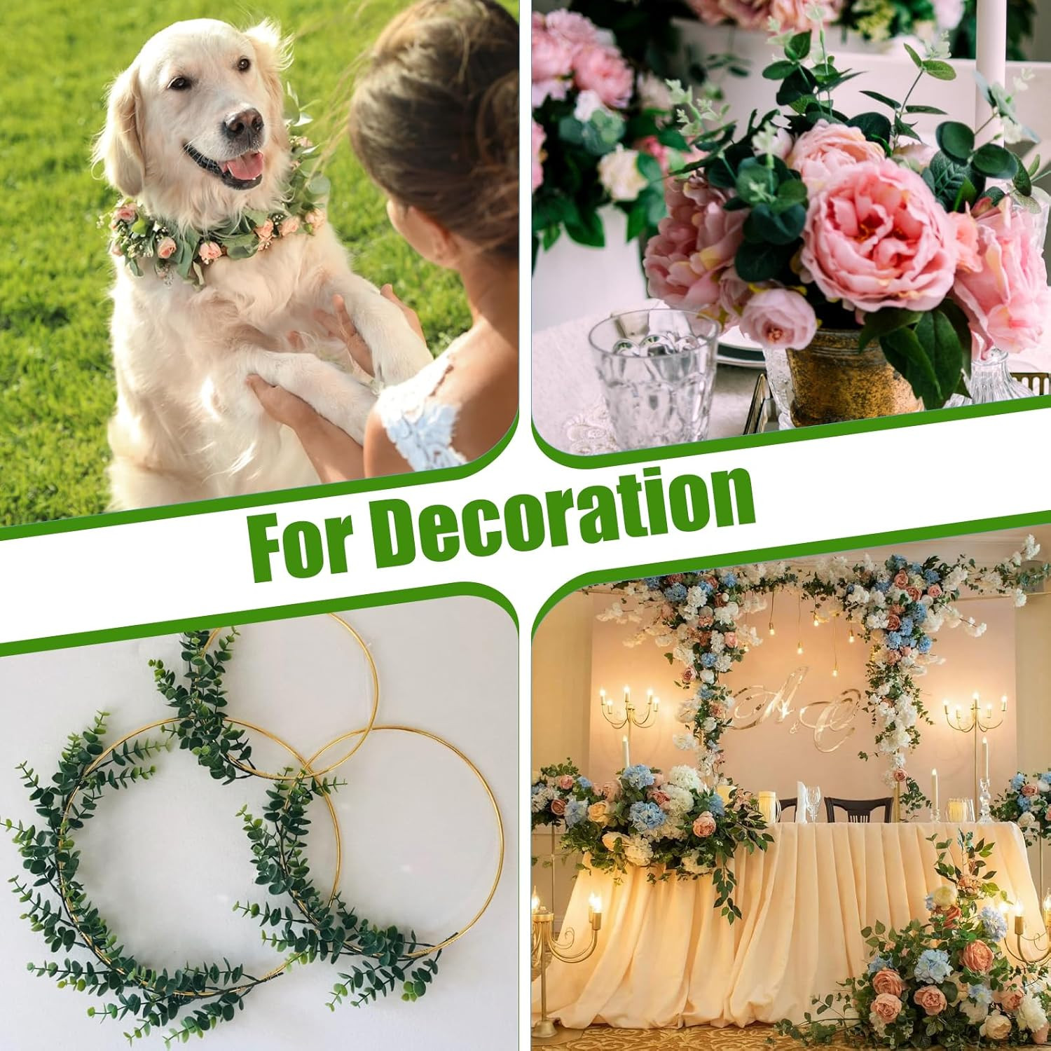 100 Pcs Mixed Eucalyptus Stems Bulk, 4 Style Artificial Silver Dollar Eucalyptus