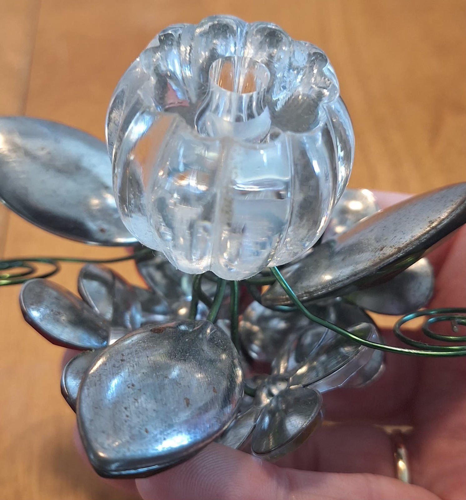 Ganz Crystal Expressions Jeweled Flower Pot Acrylic Figurine 2.5″H X 3.5″W