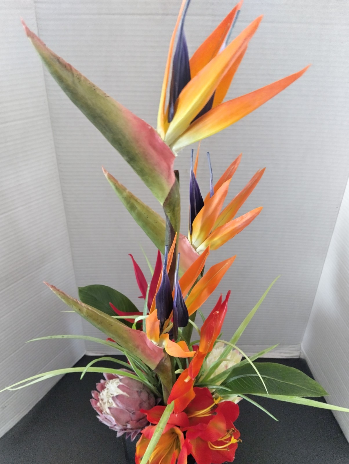 Artificial tropical floral arrangement
