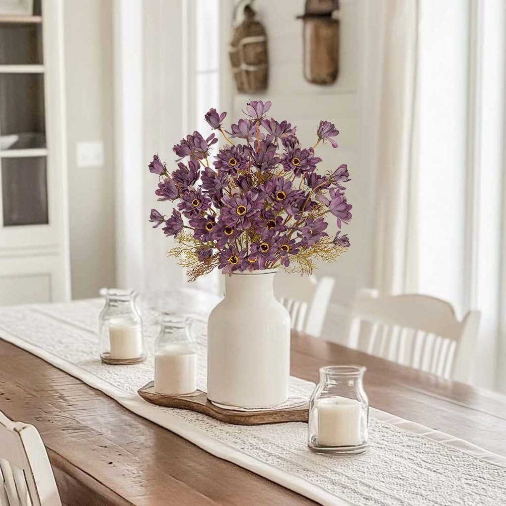 3 Bunches Artificial Daisy Flowers with Stems for Autumn Flower Arrangements,…
