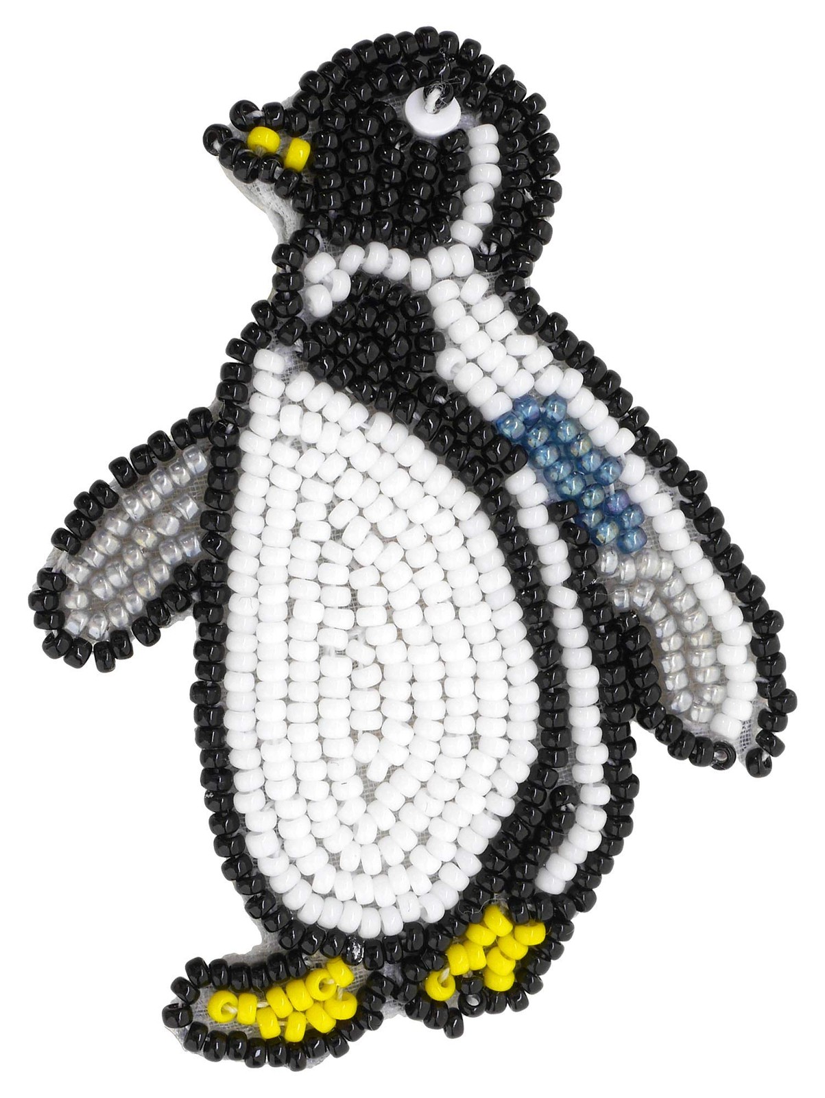 MIYUKI Bead Embroidery Brooch Kit Skipping Penguin BFK-586