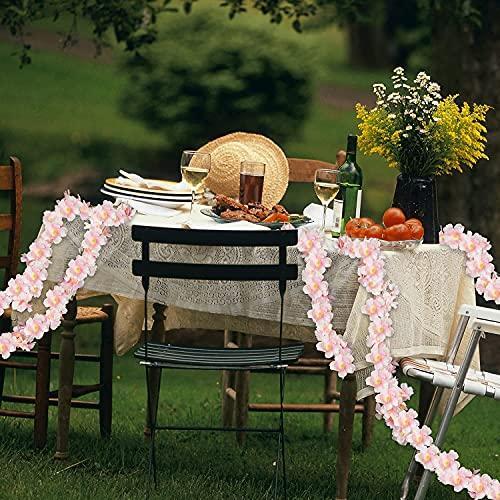 Sggvecsy Cherry Blossom Garland Artificial Cherry Flower Vines 4 Pack Hanging