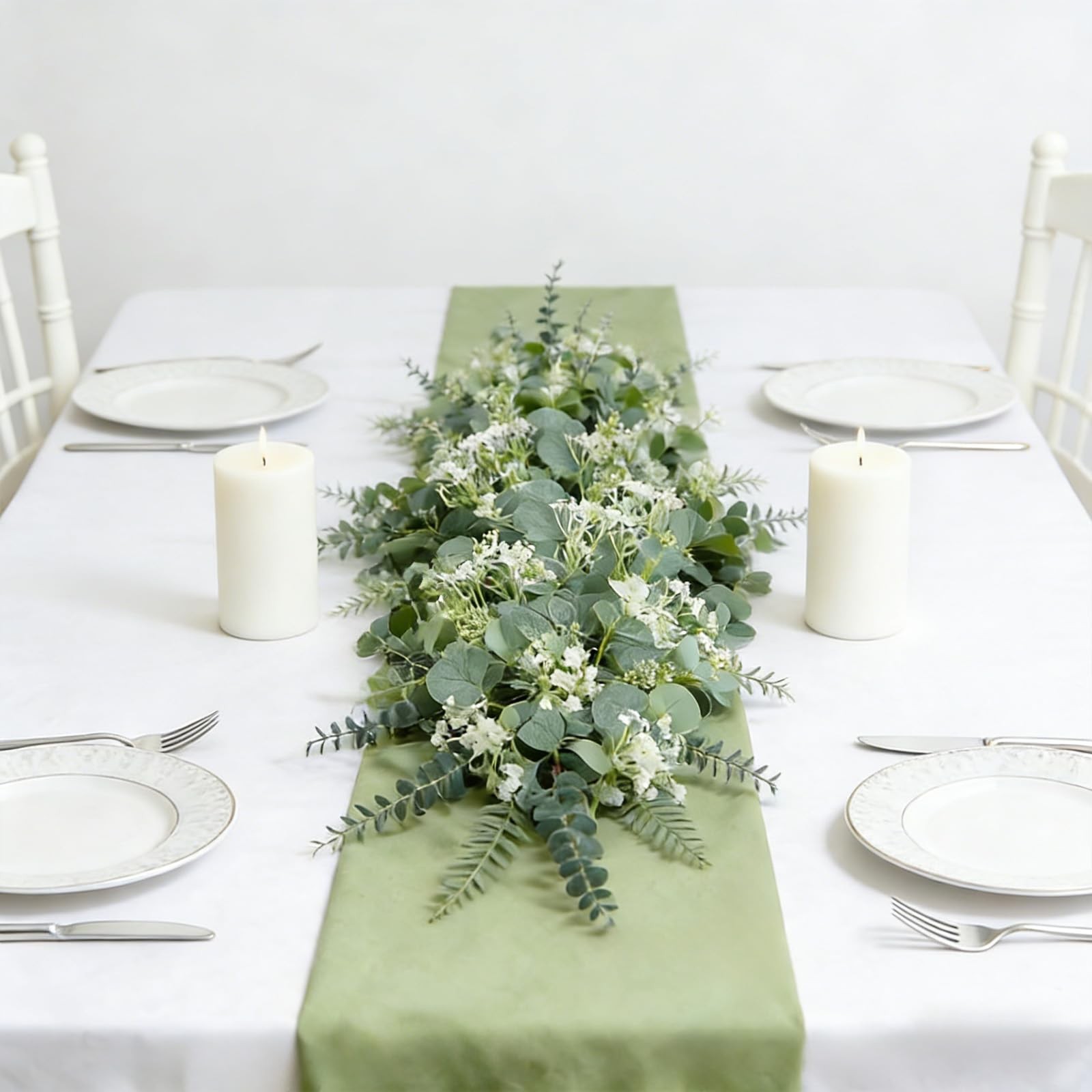 Artificial Mixed Eucalyptus Stems Leaves Bulk – 130pcs Realistic Greenery for…
