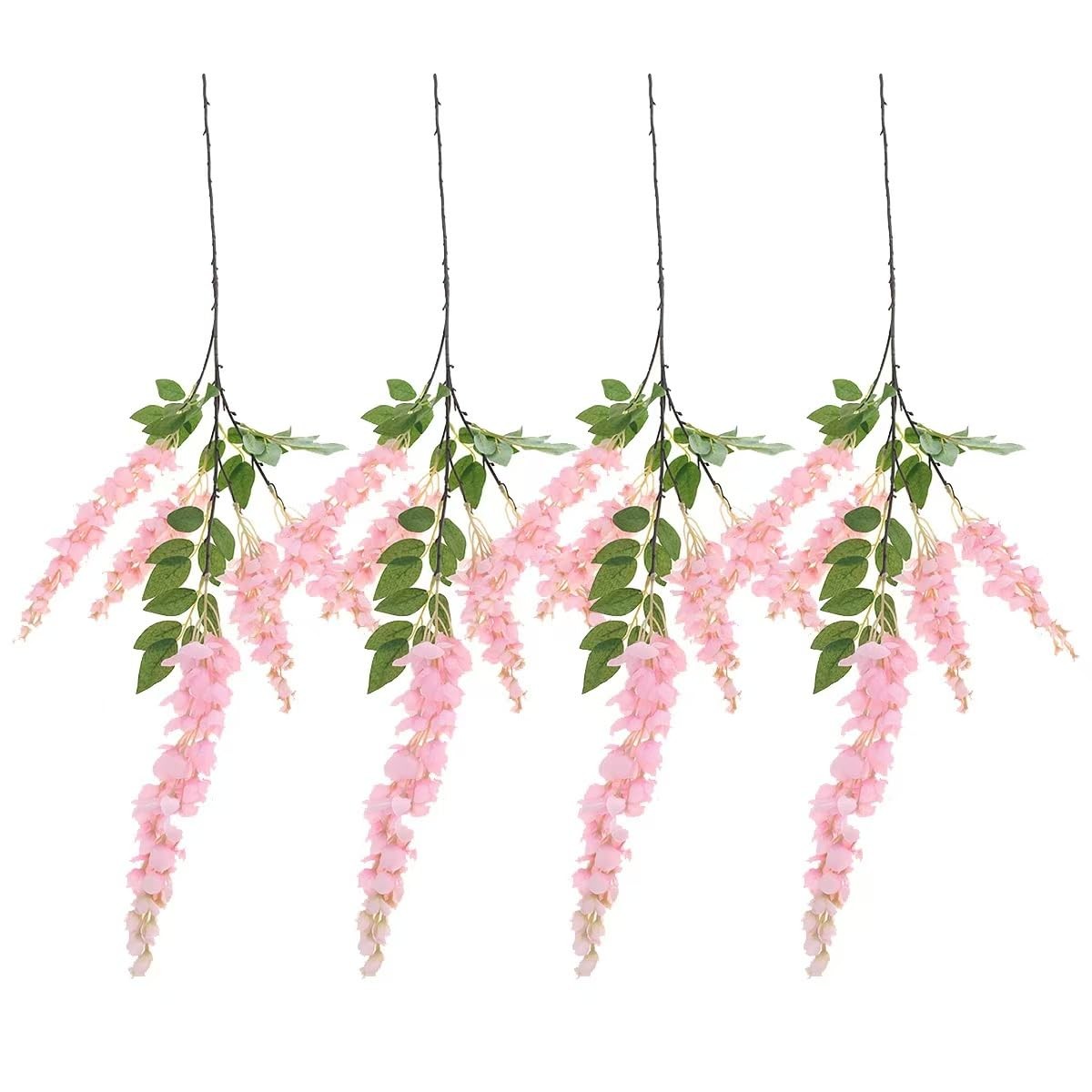 4pcs Large Size 47.2-inch Artificial Fake Wisteria Hanging Flower Garland Sil…
