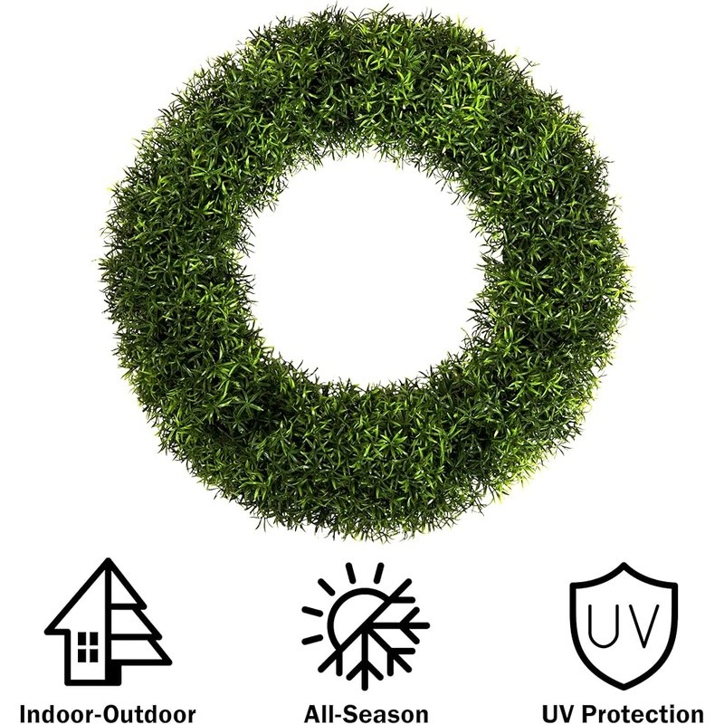 All-Season Wreath & Tote Set UV Resistant Artificial Greenery Home Decor New