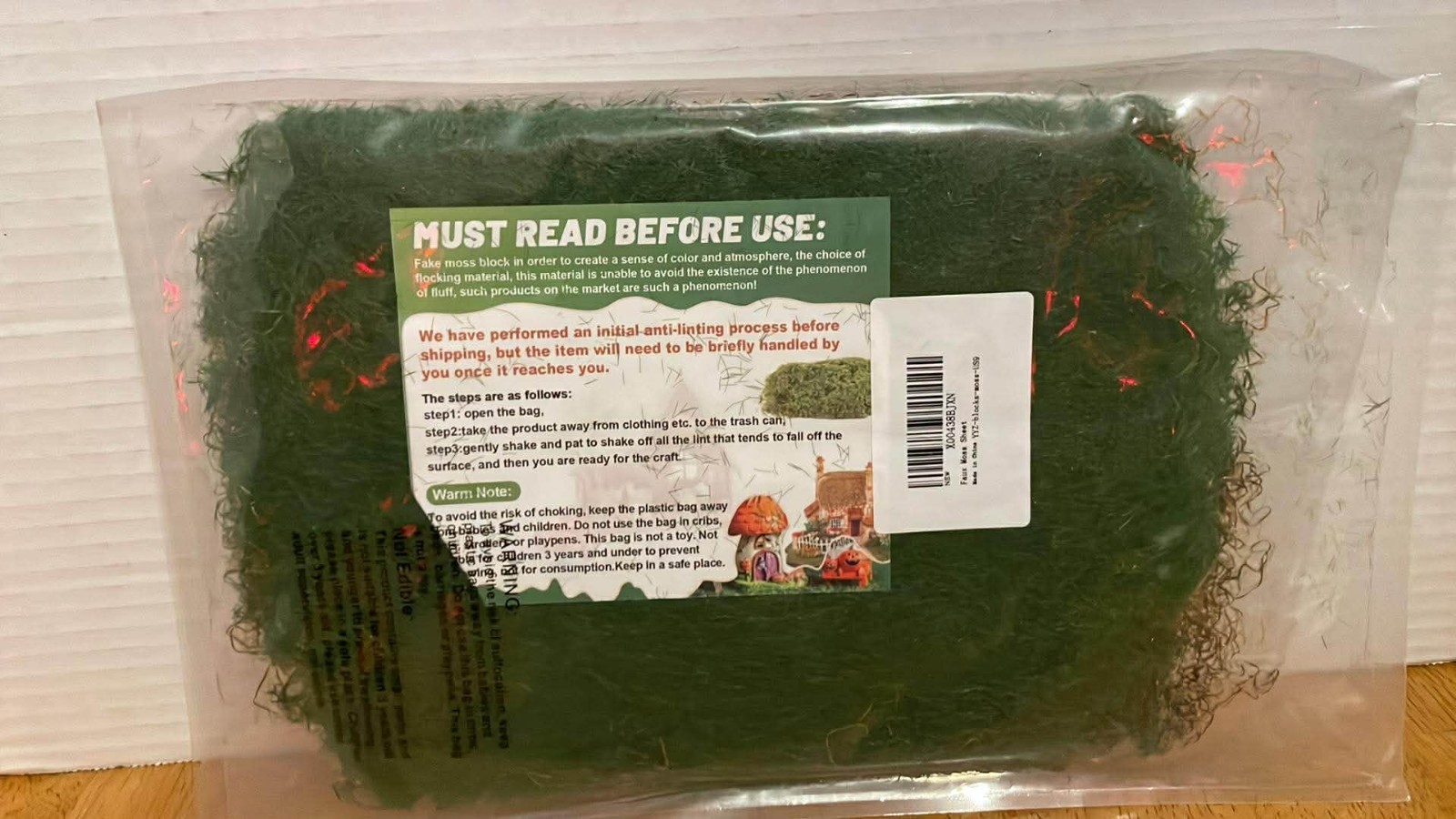 Faux Moss Sheet Artificial Greenery Mat – Craft / Diorama / Fairy Garden