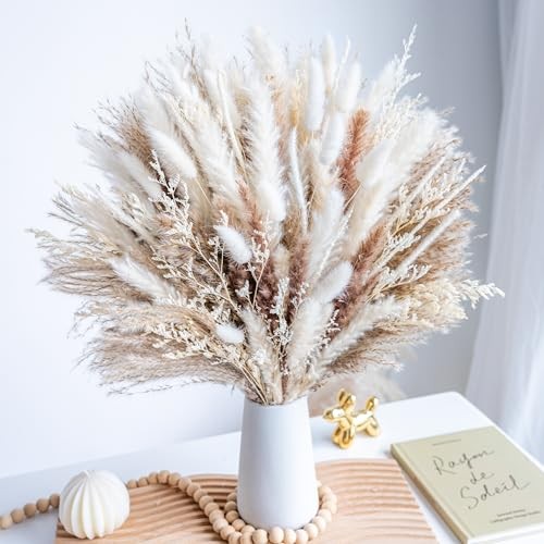96PCS Natural Dried Pampas Grass Boho Home Decor 96PCS+NO ADDITIONAL ITEMS