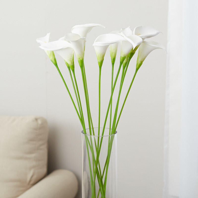 Package of 12 White Artificial Calla Lily 23″ Flower Stems