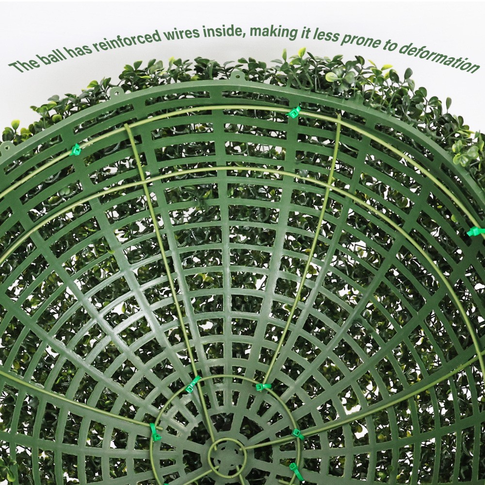 22.4IN Dark Artificial Topiary Balls Outdoor Faux Boxwood Large Decorative